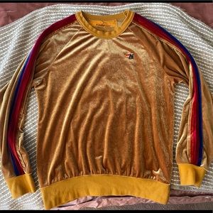 Aviator Nation Classic Velour Sweatshirt Gold (S)